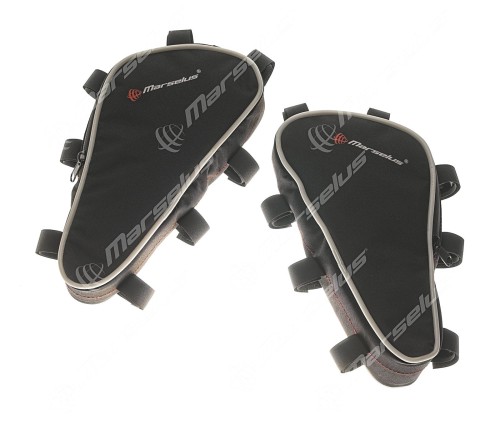 Torby na oryginalne gmole Honda NX500 - biała lamówka