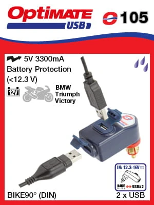 Ładowarka USB OptiMATE z wtyczką DIN