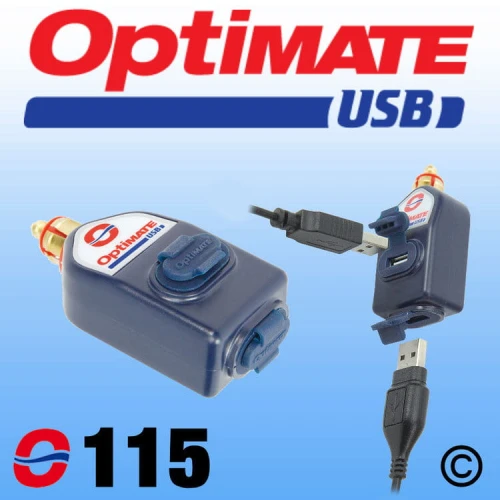 Ładowarka USB OptiMATE z wtyczką DIN - prosta